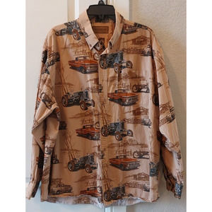 Clearwater Outfitters Tan Classic Truck And Vintage Tractor Long sleeve shirt XL